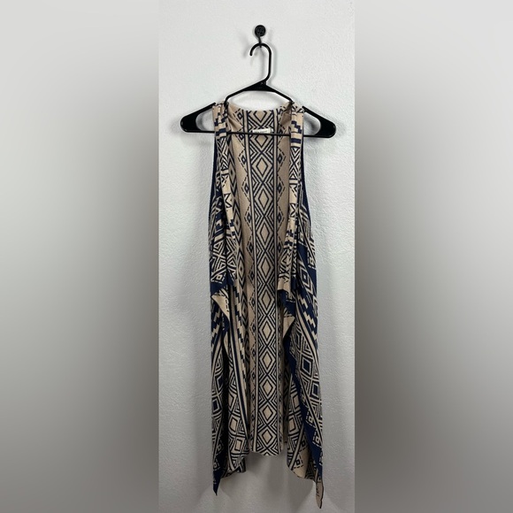 Blu Pepper Sweaters - Blu Pepper Women Vest Multicolor Size M Sleeveless Open Front 100% Rayon Layer